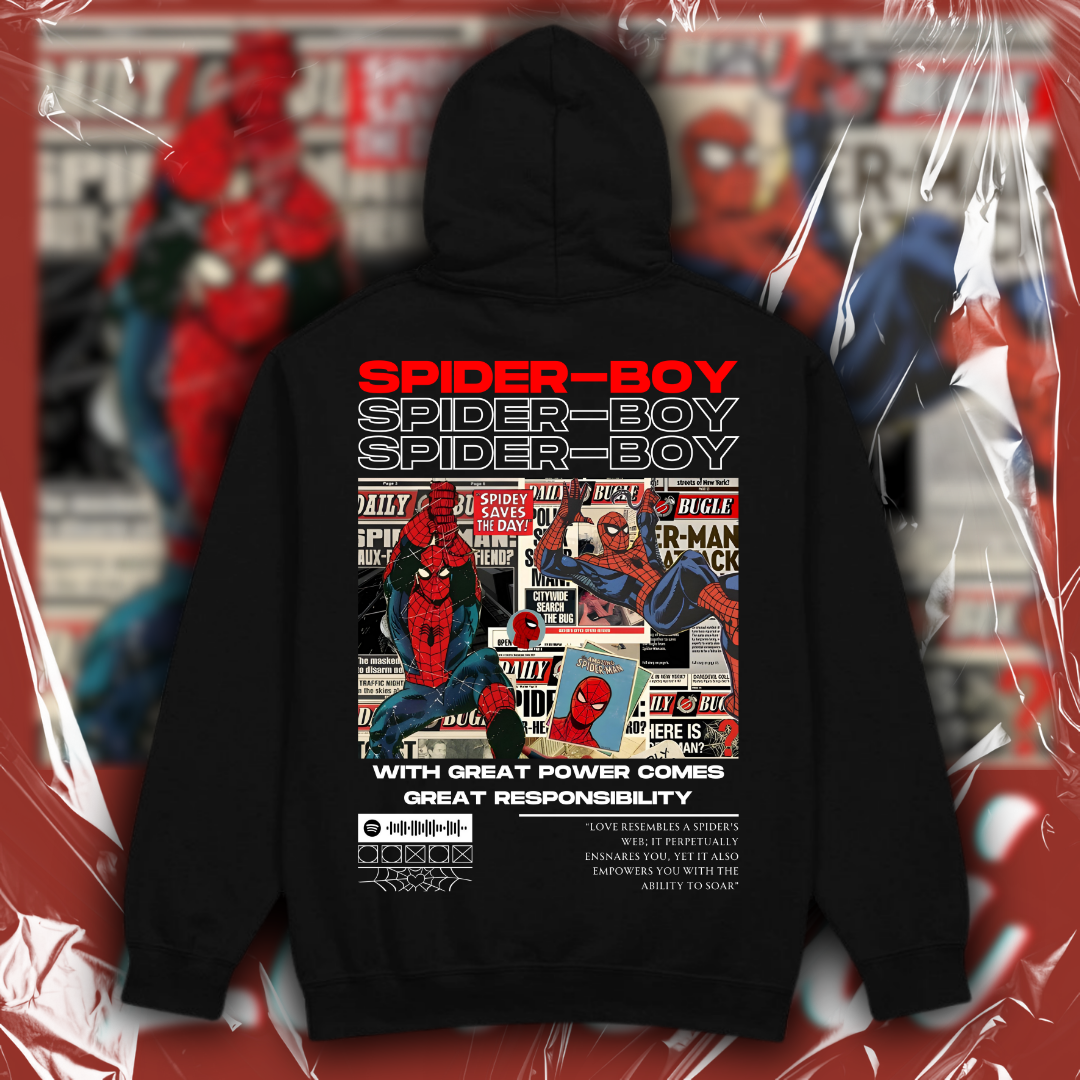 Luvetti™ Spider Boy Kişiye Özel Tasarım Hoodie