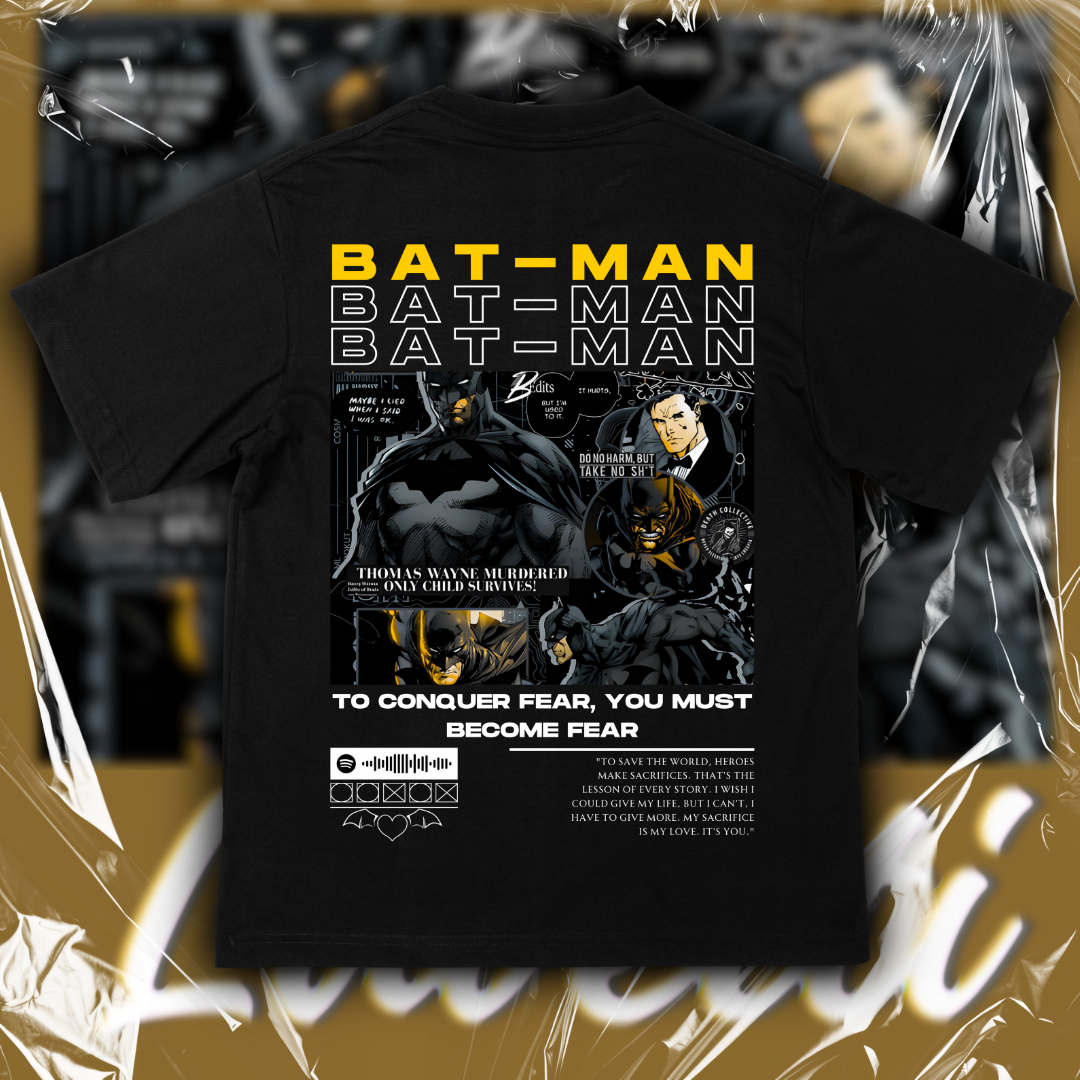 Luvetti™ Bat-Man Kişiye Özel Tasarım Oversize T-Shirt