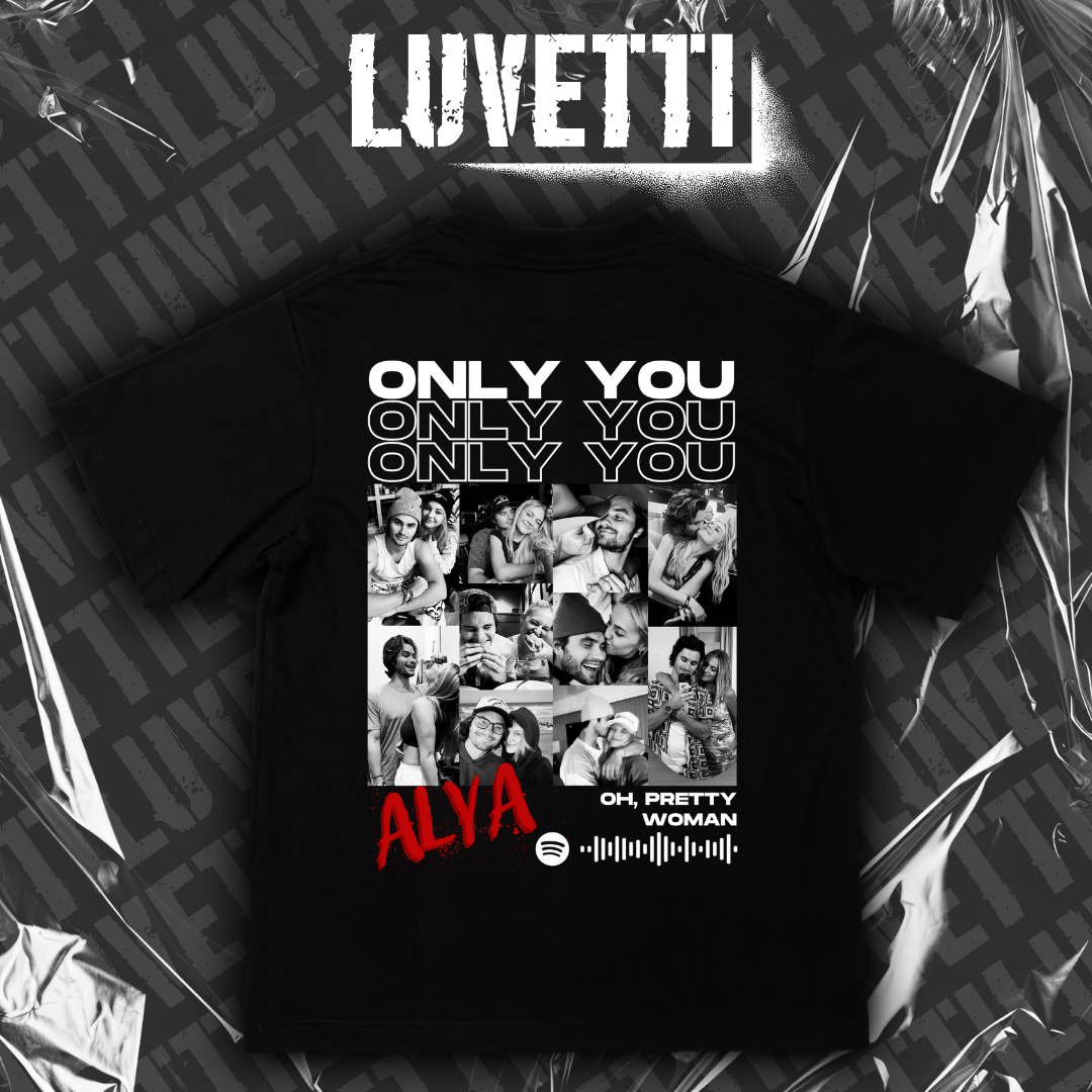 Luvetti™ Only You Kişiye Özel Tasarım Oversize T-Shirt