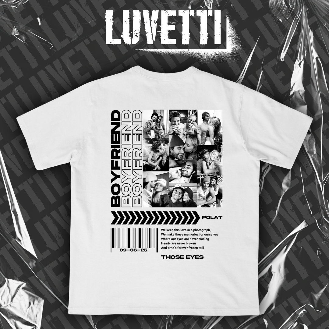 Luvetti™ Boyfriend & Girlfriend >>>>>> Kişiye Özel Tasarım Oversize T-Shirt
