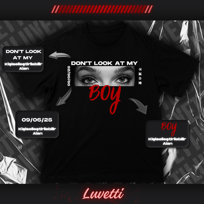 Luvetti™ Eyes don't Lie Kişiye Özel Tasarım Oversize T-Shirt