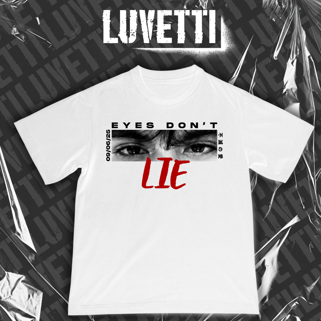 Luvetti™ Eyes don't Lie Kişiye Özel Tasarım Oversize T-Shirt