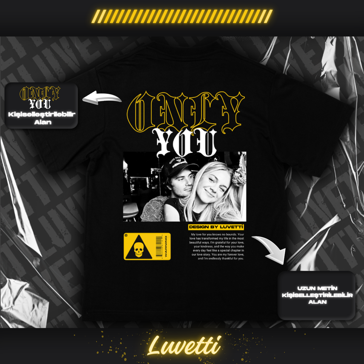 Luvetti™ Pretty Poison Kişiye Özel Tasarım Oversize T-Shirt