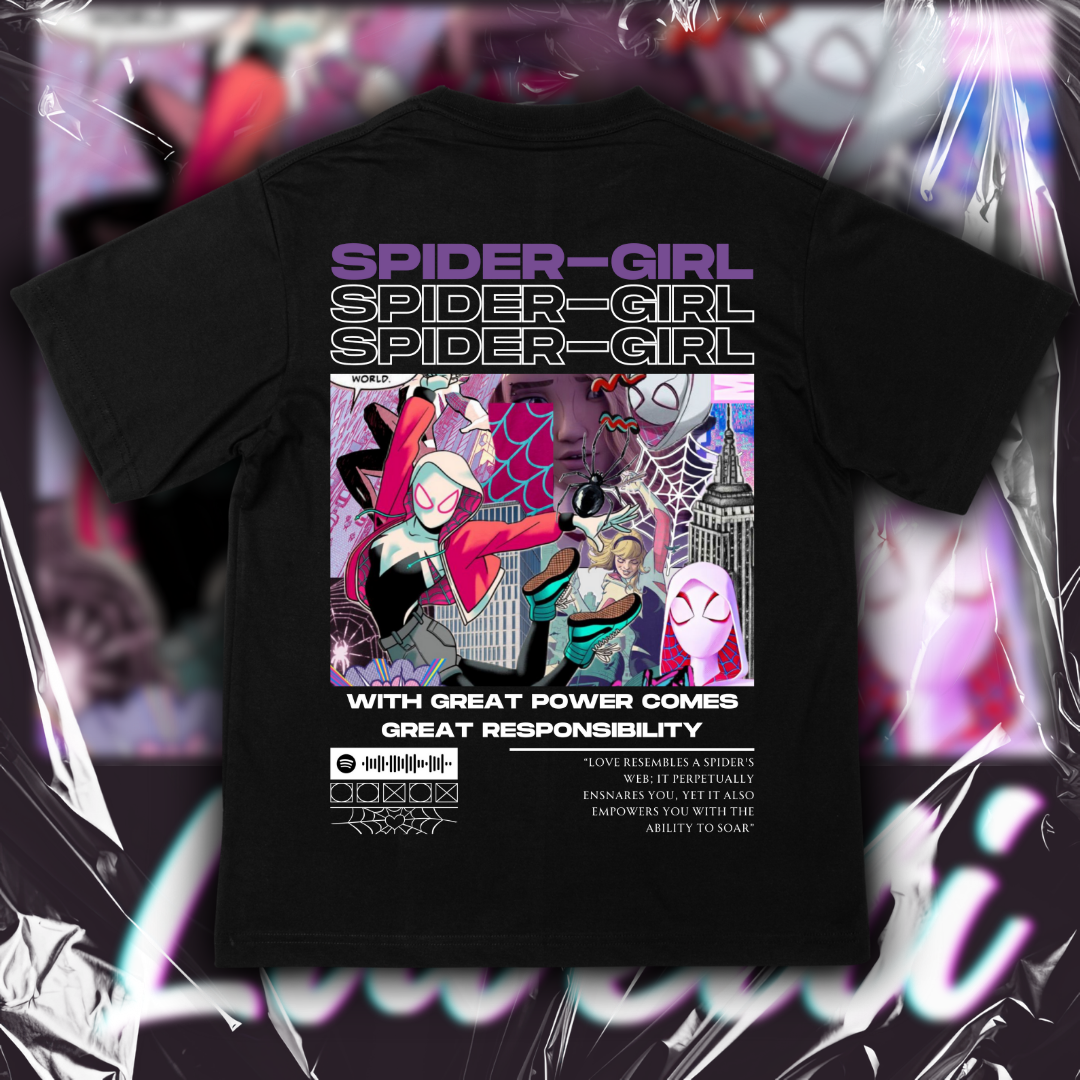 Luvetti™ Spider Girl Kişiye Özel Tasarım Oversize T-Shirt