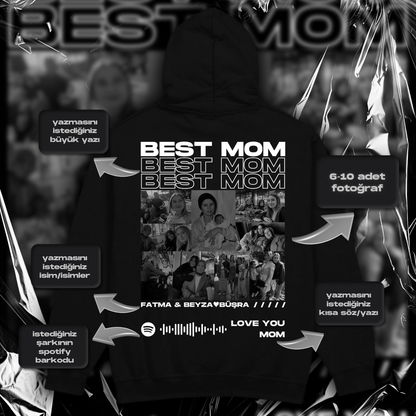 Luvetti™ Love You Mom Özel Tasarım Hoodie